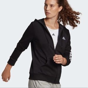 NWT Adidas ESSENTIALS LOGO FULL-ZIP HOODIE - size small